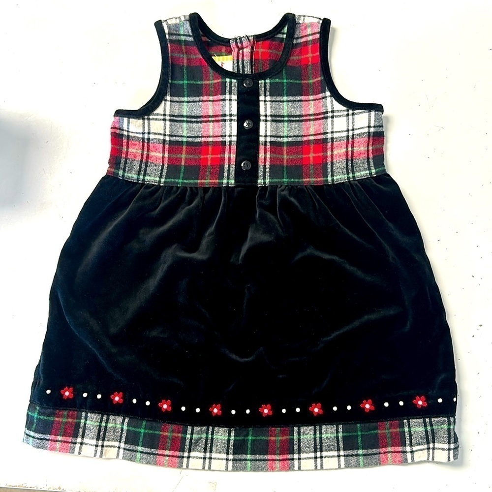 Hanna Andersson Flannel & Velvet Holiday Dress